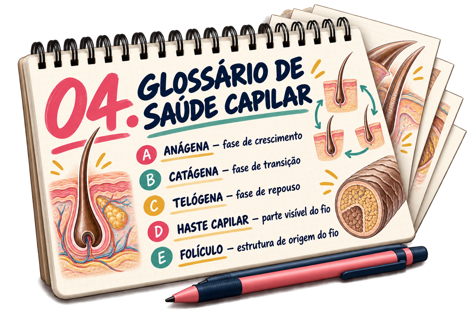 Mockup do Bônus 4 — Glossário de Saúde Capilar