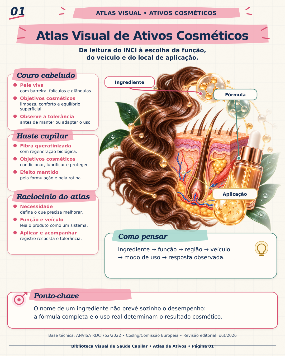 Mockup do Atlas Visual de Ativos Cosméticos